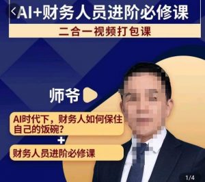 AI+财务人员进阶必修课二合一视频打包课,财务人员进阶必修课-水滴知识网