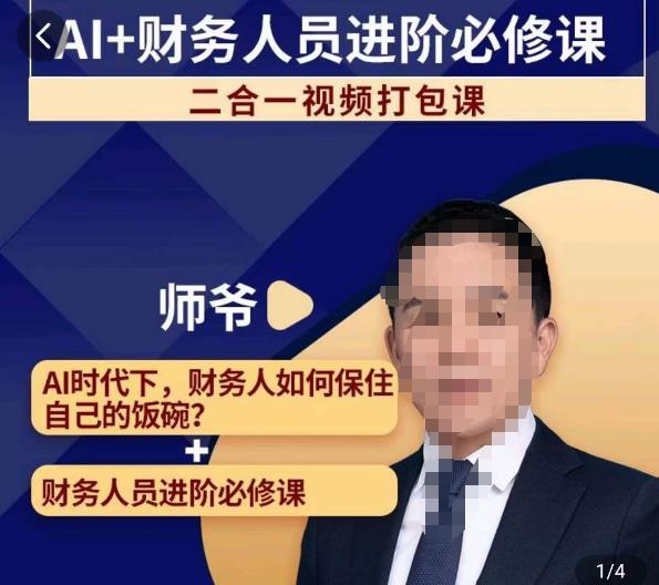 AI+财务人员进阶必修课二合一视频打包课,财务人员进阶必修课-水滴知识网