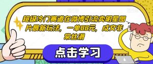 超级冷门赛道在微博引流卖明星图片最新玩法，一单88元，成交非常丝滑【揭秘】-水滴知识网