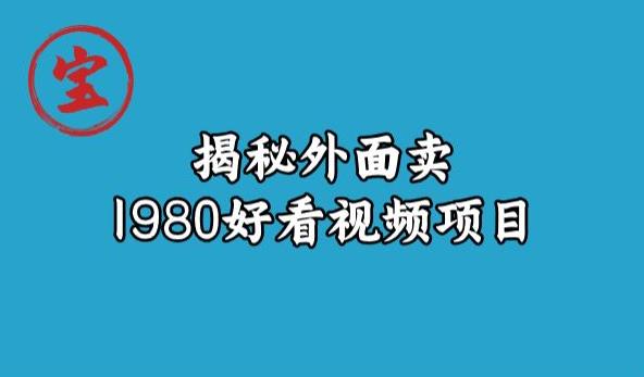 宝哥揭秘外面卖1980好看视频项目,投入时间少,操作难度低-水滴知识网