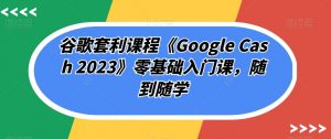 谷歌套利课程《Google Cash 2023》零基础入门课,随到随学-水滴知识网