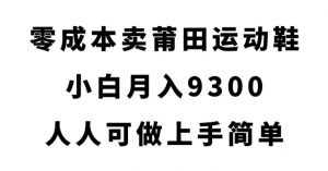 零成本卖莆田运动鞋，小白月入9300，人人可做上手简单【揭秘】-水滴知识网