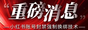 【最新】小红书账号封禁强制换绑技术可日赚300-水滴知识网