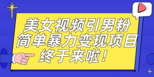 价值3980的男粉暴力引流变现项目,一部手机简单操作,新手小白轻松上手,每日收益500+【揭秘】-水滴知识网