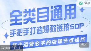单品爆款打造实操运营，单品爆款从“0”-“1”手把手演练运营步骤-水滴知识网