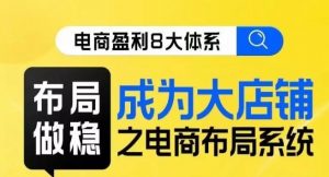 八大体系布局篇·布局做稳,成为大店的电商布局线上课-水滴知识网