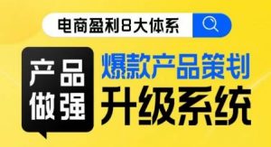 电商盈利8大体系 ·产品做强爆款产品策划系统升级线上课,全盘布局更能实现利润突破-水滴知识网
