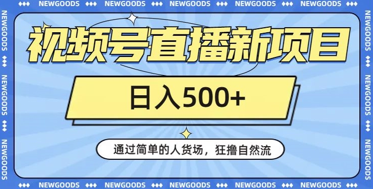 视频号直播新项目，通过简单的人货场，狂撸自然流，日入500+【260G资料】-水滴知识网