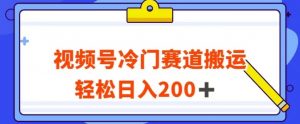 视频号最新冷门赛道搬运玩法，轻松日入200+【揭秘】-水滴知识网