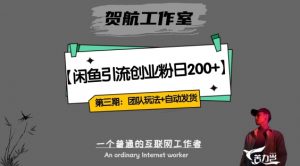 第三期：暴力引流，无脑搬运，闲鱼创业粉引流一天200+，更新全自动发货的团队闭环模式【揭秘】-水滴知识网