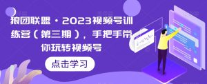 狼团联盟·2023视频号训练营（第三期），手把手带你玩转视频号-水滴知识网