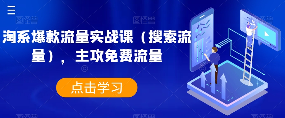 淘系爆款流量实战课(搜索流量),主攻免费流量-水滴知识网