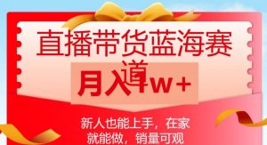 直播带货蓝海赛道，新人也能上手，在家就能做，销量可观，月入1w【揭秘】-水滴知识网
