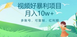 视频号暴利项目，多账号，可复制，红利期，月入10w+【揭秘】-水滴知识网