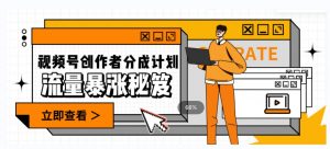 一条视频收益3000+,一条作品涨粉2000+,视频号流量爆炸·的秘籍-水滴知识网