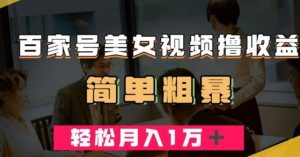 百家号美女视频撸收益，几分钟一条视频，轻松月入万元【揭秘】-水滴知识网