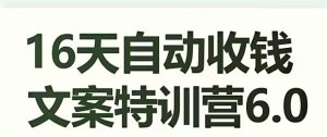 16天自动收钱文案特训营6.0,学会儿每天自动咔咔收钱-水滴知识网