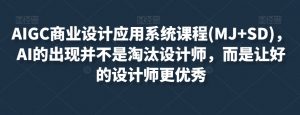 AIGC商业设计应用系统课程(MJ+SD)，AI的出现并不是淘汰设计师，而是让好的设计师更优秀-水滴知识网