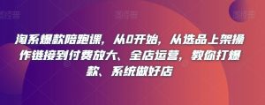 淘系爆款陪跑课，从0开始，从选品上架操作链接到付费放大、全店运营，教你打爆款、系统做好店-水滴知识网