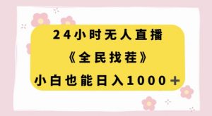 24小时无人直播,全民找茬,小白也能日入1000+【揭秘】-水滴知识网