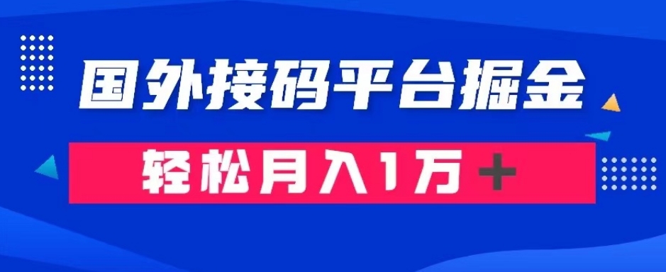 通过国外接码平台掘金:成本1.3,利润10+,轻松月入1万+【揭秘】-水滴知识网