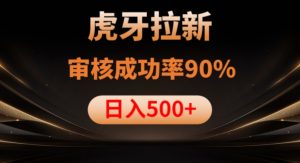 虎牙拉新项目,审核通过率90%,日入1000+-水滴知识网
