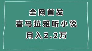 全网首发，喜马拉雅挂机听小说月入2万＋【揭秘】-水滴知识网