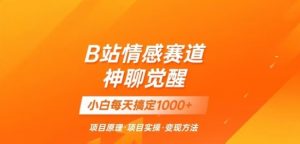 B站情感冷门蓝海赛道秒变现《神聊觉醒》一天轻松变现500+【揭秘】-水滴知识网