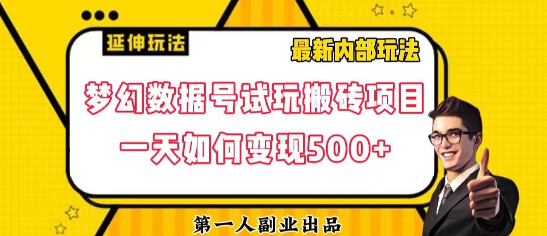 数据号回归玩法游戏试玩搬砖项目再创日入500+【揭秘】-水滴知识网