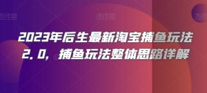 2023年后生最新淘宝捕鱼玩法2.0，捕鱼玩法整体思路详解-水滴知识网