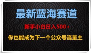 最新蓝海赛道,新手小白日入500+,你也能成为下一个公众号流量主【揭秘】-水滴知识网