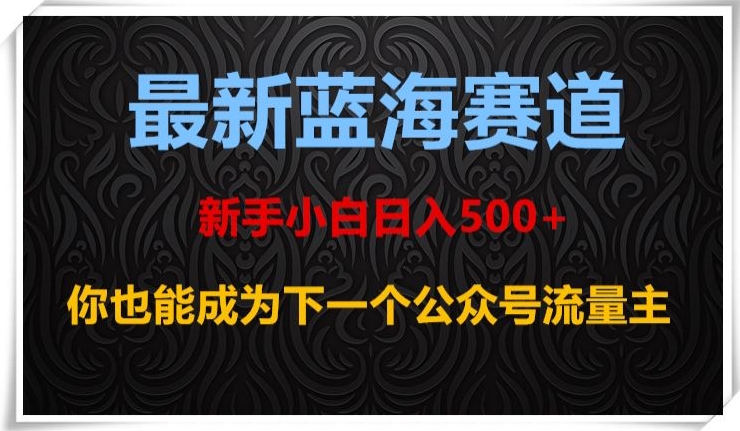 最新蓝海赛道,新手小白日入500+,你也能成为下一个公众号流量主【揭秘】-水滴知识网