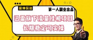 迅雷旗下流量挂机项目,长期稳定可实操【揭秘】-水滴知识网