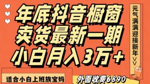 外面收费6890元年底抖音橱窗卖货最新一期,小白月入3万,适合小白上班族宝妈【揭秘】-水滴知识网