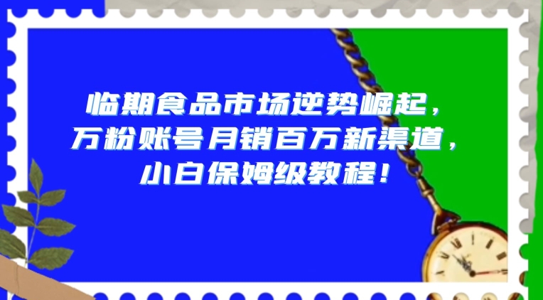 临期食品市场逆势崛起，万粉账号月销百万新渠道，小白保姆级教程【揭秘】-水滴知识网