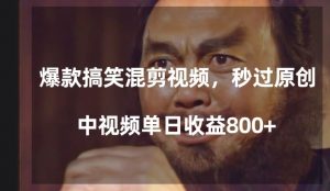 爆款搞笑混剪视频,百分百过原创,单日中视频播放收益800+【揭秘】-水滴知识网