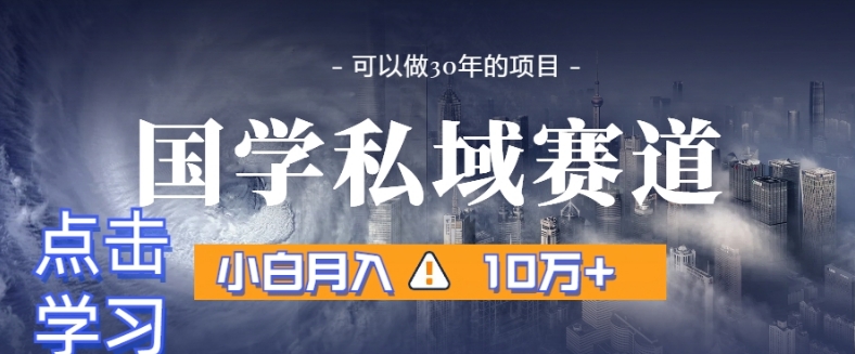 暴力国学私域赛道,小白月入10万+,引流+转化完整流程【揭秘】-水滴知识网