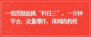 一张图就能跳“科目三”，一分钟学会，流量爆炸，保姆级教程【揭秘】-水滴知识网
