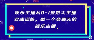 娱乐主播从0-1进阶大主播实战训练,做一个会聊天的娱乐主播-水滴知识网