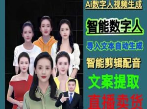 伍老师Ai数字人快速剪辑制作以及变现视频课-水滴知识网