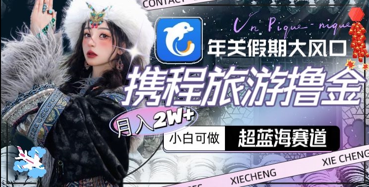 年关假期大风口,携程旅游撸金,超蓝海赛道,月入2w+【揭秘】-水滴知识网
