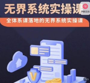 老衲·无界系统实操课,全体系落地无界改版后选择、出价、高投产做付费引流-水滴知识网