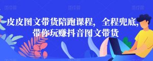 皮皮图文带货陪跑课程,全程兜底,带你玩赚抖音图文带货-水滴知识网