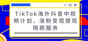 TikTok海外抖音中视频计划,涨粉变现提现陪跑服务-水滴知识网