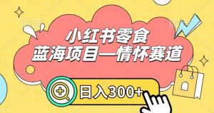 小红书零食蓝海项目—情怀赛道，0门槛，日入300+【揭秘】-水滴知识网