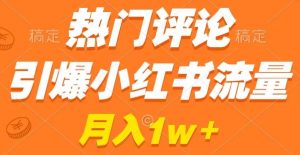 热门评论引爆小红书流量,作品制作简单,商单接到手软【揭秘】-水滴知识网