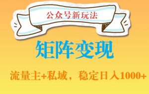 公众号软件玩法私域引流网盘拉新,多种变现,稳定日入1000【揭秘】-水滴知识网