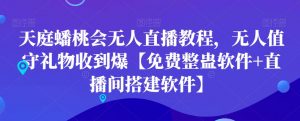 天庭蟠桃会无人直播教程，无人值守礼物收到爆【免费整蛊软件+直播间搭建软件】-水滴知识网