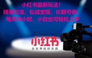 小红书最新玩法!精准引流,私域变现,长期可做,每天半小时,小白也可轻松上手【揭秘】-水滴知识网