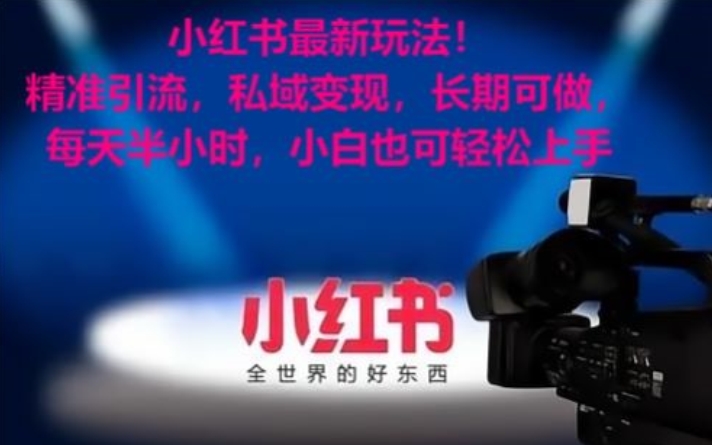 小红书最新玩法!精准引流,私域变现,长期可做,每天半小时,小白也可轻松上手【揭秘】-水滴知识网
